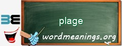 WordMeaning blackboard for plage